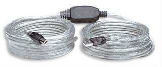 Manhattan Cable USB V2.0 A-B 11.0M ACTIVO – Cable for Impresora – 480Mbit/s – Cable de extensión – Plata, Translúcido CABLE USB A-B 11.0M EXTENSION ACTIVA IMPRESORA PLATA