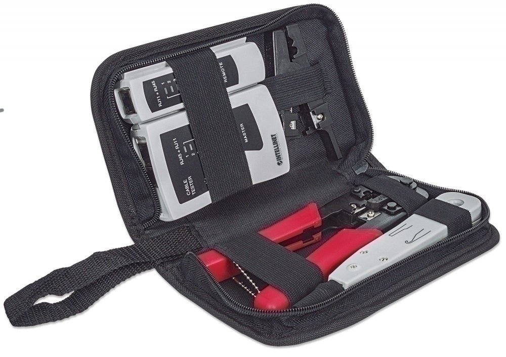 KIT HERRAMIENTAS MANT. 4 HERRAMIENTAS – 4 Pieza(s) KIT HERRAMIENTAS DE RED 4 PZS PINZA PONCHADORA PELADORA PROBADOR