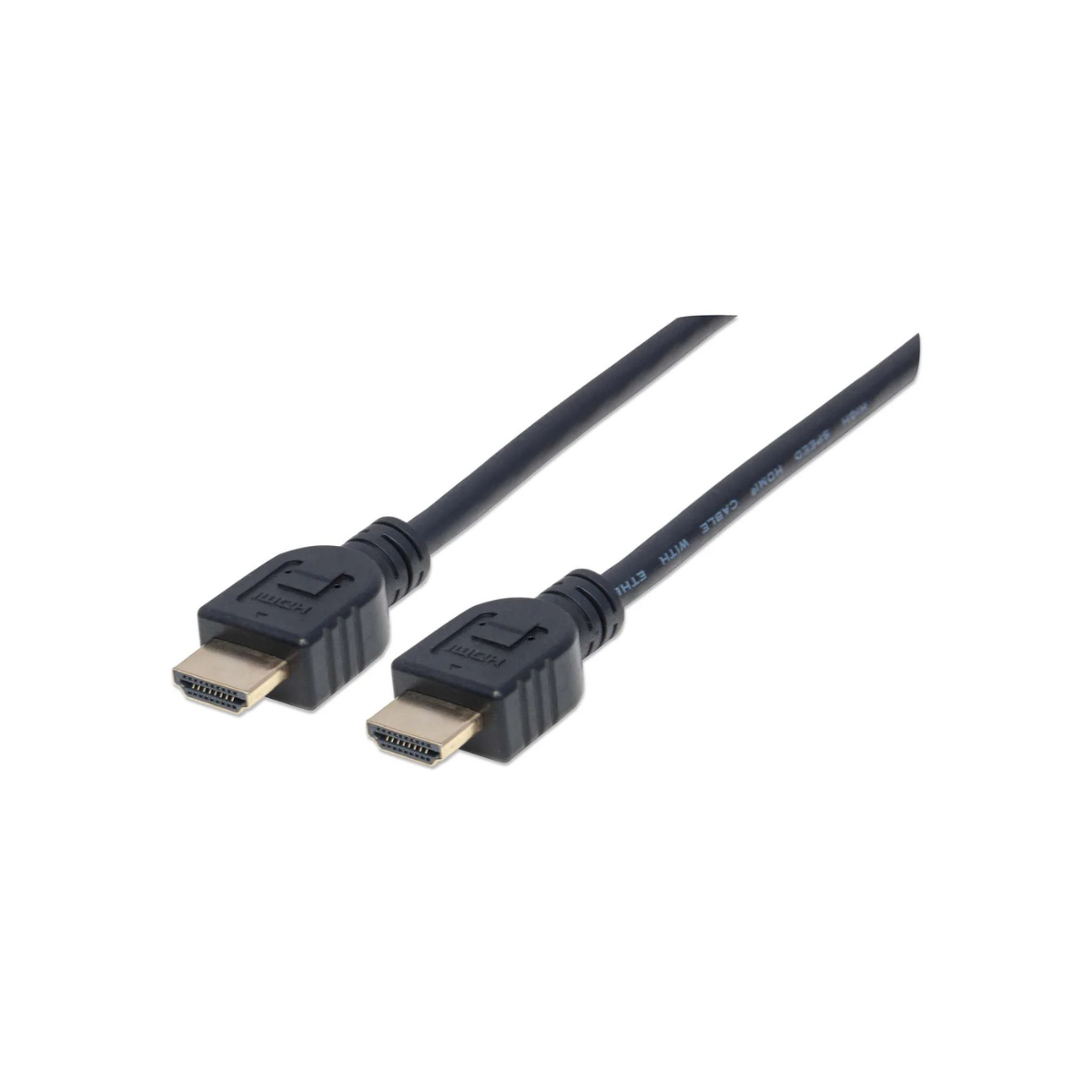 Manhattan Cable HDMI 2.0 intramuro M-M 3.0M – Cable for TV, Dispositivo 353946 de audio/vídeo, Consola de juegos, Reproductor Blu-ray, PC – 18Gbit/s – Admite hasta1920 x 1080 – Apantallado – Oro Contacto chapado – 30 AWG – Negro CABLE HDMI INTRAMURO CL3 3.0M ETHERNET 3D 4K M-M VELOCIDAD 2.0