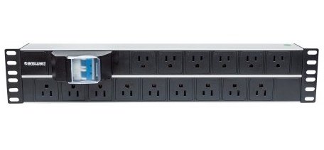 PDU para Rack Intellinet  2U, 125V, 15A, 12 Contactos CONTACTOS DOBLE INTERRUPTOR RACK