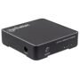 Manhattan Video Splitter HDMI, 1 in:2 out - 4096 x 2160 - 300MHz Ancho de banda de vídeo máximo - 1 x Entrada HDMI - 2 x Salida HDMI - Oro Cromado VIDEO SPLITTER HDMI 4K 3D 2 PTOS DIVISOR DUPLICADOR DE SENAL