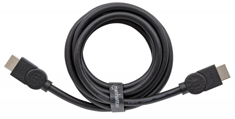 Cable HDMI Manhattan con Ethernet, 8K@60Hz (velocidad ultra alta), 2m, macho a macho, negro .