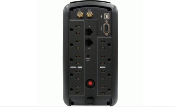 UPS de línea interactiva CyberPower Intelligent LCD CP850AVRLCD - 850VA/510W - Torre - 8Hora(s) Recharge - 3Minuto(s) Stand-by - 120 V AC Entrada - 120 V AC Salida - 9 x NEMA 5-15R Receptacle(s) - Puerto Serial - USB - 5 x Battery/Surge Outlet NOBREAK UPS CYBERPOWER CP850850VA/510W LCD AVR.MINITORRE.COAX - Image 2