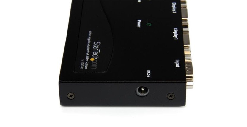 StarTech.com Duplicador Divisor de Video VGA de 4 puertos 350MHz – Splitter Multiplicador 4 Salidas HD15 – 2048 x 1536 – 350MHz Ancho de banda de vídeo máximo – 64.01m Distancia máxima de funcionamiento – Entrada de VGA – Salida de VGA DUPLICADOR DIVISOR SPLITTER 4PUERTOS VGA 350MHZ MULTIPLICADOR