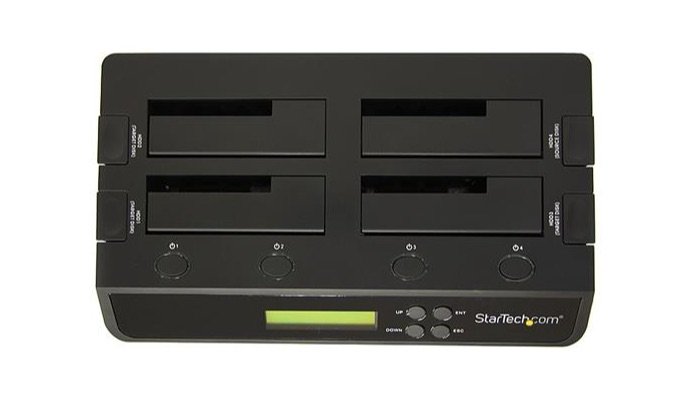 StarTech.com Clonador Borrador Autónomo USB 3.0 / eSATA a SATA de 4 Bahías para Discos Duros y SSDs 1:3 – Docking Station – Sanitizador DOCKING STATION DISCOS DUROS 44 BAHIAS SATA IDE A ESATA USB 3.0