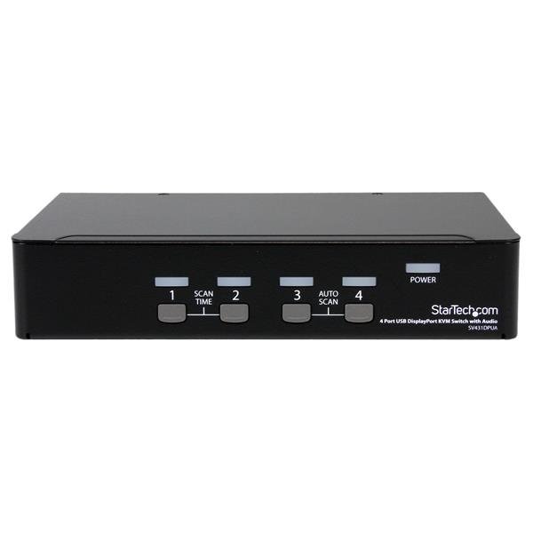 Conmutador StarTech.com 4 puertos Vídeo DisplayPort Hub Concentrador USB 2.0 Audio – 2560×1600 DISPLAYPORT DP AUDIO HUB USB