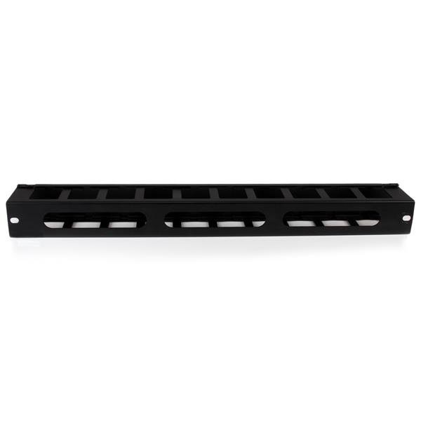 StarTech.com Panel Canaleta Horizontal CMDUCT1UX de 1U con Cubierta para Gestión de Cableado en Racks y Perforaciones Laterales CON CUBIERTA RACK - Image 3