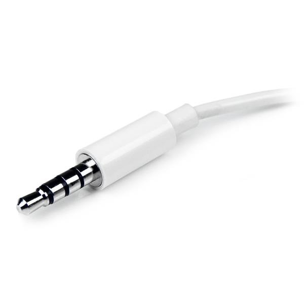 StarTech.com Adaptador Divisor 1x 3.5mm Macho - 2x 3.5mm Hembra MUYHSMFFADW para Audífonos y Micrófono, Blanco DIADEMA MACHO A HEMBRA BLANCO . - Image 3