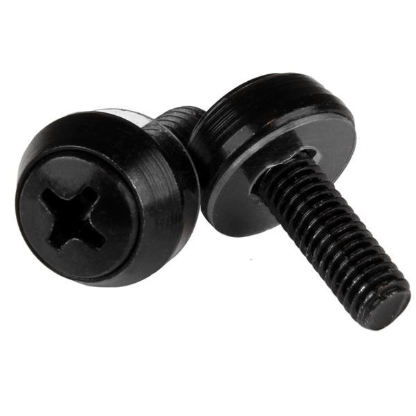Paquete de 100 Tornillos StarTech.com de Montaje M5 x 12mm, Negro DE MONTAJE RACK M5X12MM NEGRO
