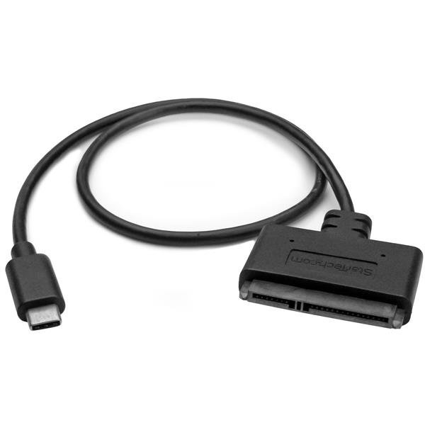 StarTech.com Cable Adaptador USB 3.1 (10 Gbps) a SATA para unidades de disco de 2.5 Pulgadas – USB-C – Negro CABLE ADAPTADOR USB 3.1 10GB ASATA PARA UNIDADES 2.5 USB-C .