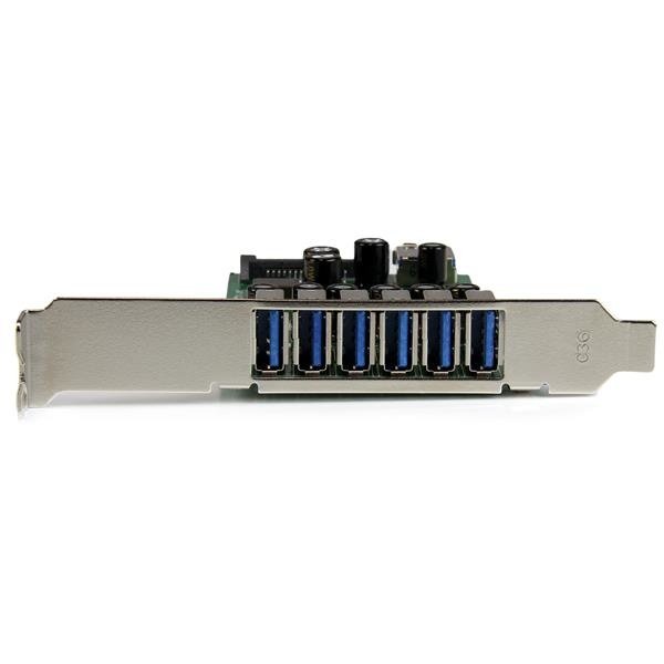 StarTech.com Adaptador tarjeta PCI Express de 7 puertos USB 3.0 (5Gbps) con perfil bajo o completo – 7 Total USB Port(s) – 7 USB 3.0 Port(s) – PC, Linux TARJETA PCI EXPRESS 7 PUERTOSUSB 3.0 PERFIL BAJO O COMPLETO