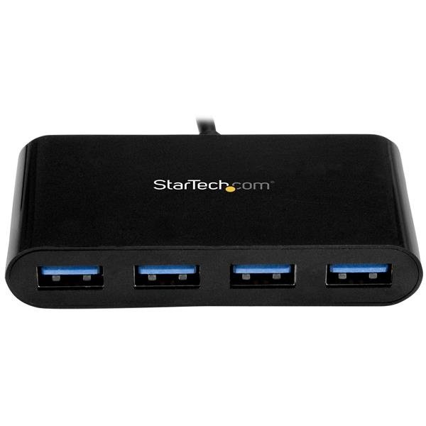 Hub StarTech.com Concentrador USB-C 3.0, USB-C Macho – 4x USB A Hembra, 5000 Mbit/s, Negro A 4 PUERTOS USB A