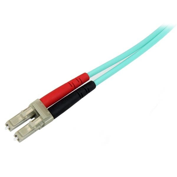 StarTech.com Cable de 2m de Fibra Óptica Multimodo OM3 LC a LC UPC – Full Duplex 50/125 – 100G – LOMMF/VCSEL – Pérdida Baja <0.3dB – LSZH – Cable for Dispositivo de red, Conmutador, Hub, Router – 10Gbit/s – Cable de conexión – LSZH – 50/125 µm – Aqua CABLE 2M MULTIMODO DUPLEX LC L.