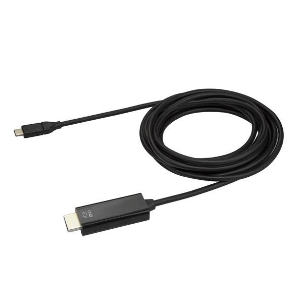 StarTech.com CDP2HD3MBNL Cable USB-C Macho - HDMI 4K Macho, 3 Metros, Negro HDMI 4K 60HZ NEGRO