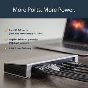 StarTech.com Docking Station Thunderbolt 3 TB3DOCK2DPPD con Lector de Tarjetas de Memoria SD, 5x USB 3.0, 2x Thunderbolt 3, Negro CON LECTOR SD USBC 2X4K PD 85W - Image 10