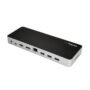 StarTech.com Dock USB C para 2 Monitores 4K 30Hz con HDMI y DP - PD 60W - SD - Hub 4x Puertos USB-A 3.0 - Red - Audio - Compatible TB3 - 5 x puertos USB - 5 x USB 3.0 - USB tipo-C - Red (RJ-45) - HDMI - DisplayPort - Línea salida de audio - Micrófono - Thunderbolt - Cableado DOCKING STATION PD PARALAPTOP USB-C 4K PARA 2 PANTALLAS