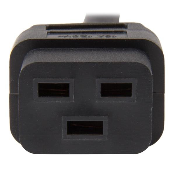StarTech.com Cable PXT515C19146 de 1.8m (6 pies) de Alimentación de Servicio Pesado, Cable de Corriente NEMA 5-15P a C19, 15A 125V, 14AWG, Negro, UL - Para Router, Unidad de distribución eléctrica, Conmutador de red, Computador, Servidor - NEMA 5-15P / IEC 60320 C19 - 125 V AC / 15A - Negro - 1 Solamente CABLE DE 1.8M NEMA 5-15PA C19 SERVICIO PESADO CORRIENTE PC - Image 2