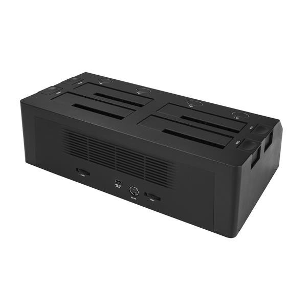 StarTech.com Base de Acoplamiento USB 3.1 de 4 Bahías SATA III de 2.5/3.5″ – Docking Station USB para SSD/HDD – Hot Swap – Carga Superior – Compartimento intercambiable en caliente – 4 x HDD admitido – 4 x SSD admitido – 4 x Bahía Total – 4 x Bahía 2,5″/3,5″ – Plástico DOCKING STATION USB 3.14 BAHIAS SATA 2.5 O 3.5