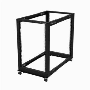 StarTech.com Rack 18U Móvil de Marco Abierto de 4 Postes para Servidores – Rack de 19 Pulgadas – Ruedas o Patas Niveladoras – Acero, Acero Laminado en Frío – 300kg Capacidad de Peso Dinámico – 544kg Capacidad de Peso Estático GABINETE RACK DE MARCO ABIERTO18U – 4 POSTES – AJUSTABLE