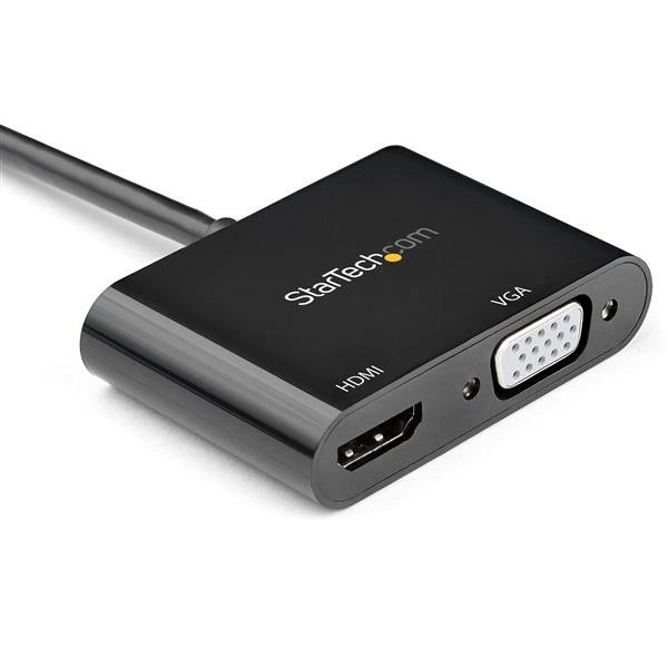 Adaptador StarTech.com  DisplayPort Macho – HDMI + VGA Hembra, Negro 4K 60HZ – PARA MAC § WINDOWS