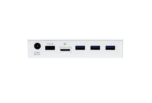 StarTech.com Concentrador USB 3.0 de 3 Puertos – Hub con Puerto de Carga Rápida (2.1A) y Base para Laptops y Tablets con Windows – Capacidad de carga – Capacidad de Sincronización – USB 3.0 – 4 x USB – Blanco, Plata CONCENTRADOR USB 3.0 3 PUERTOSHUB CON PUERTO D CARGA RAPIDA PROMO