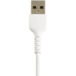 StarTech.com Cable Resistente USB-A a Lightning RUSBLTMM15CMW de 15 cm Blanco - Cable de Sincronización/Carga para iPhone/iPad, Certificado MFi de Apple - Cable for iPhone, iPad Air, iPad mini, iPad, AirPods, Magic Trackpad, Magic Keyboard, Ratón Magic, Control remoto Siri, Dispositivo móvil - 480Mbit/s - MFI - Apantallado - Níquel Conector chapado - Blanco CABLE USB A LIGHTNING BLANCODE 15CM CERTIFICACION MFI APPLE - Image 2