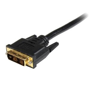 StarTech.com Cable HDMI a DVI 3m - DVI-D Macho - HDMI Macho - Adaptador - Negro - Cable for Dispositivo HDDVIMM3M de audio/vídeo, TV, Proyector, Unidad Óptica, Monitor, Dispositivo de Vídeo, TV LCD, Plasma, HDTV, Reproductor DVD, Caja Set-top - Apantallado - Oro Conector chapado - 28 AWG - Negro CABLE 3M HDMI A DVI ADAPTADORCONVERSOR - Image 2