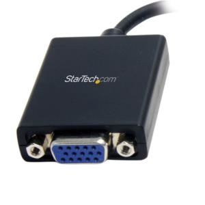 StarTech.com Adaptador Mini DisplayPort a VGA – Convertidor Activo MDP2VGA de Mini DP a VGA – Video 1080p – con Certificación VESA – mDP – Cable for Monitor, Dispositivo de audio/vídeo, Computadora de escritorio, Portátil, Proyector, Ultrabook, Tableta, MacBook, MacBook Air, Mac mini – Admite hasta1920 x 1200 – Negro CONVERTIDOR ADAPTADOR VIDEOMINI