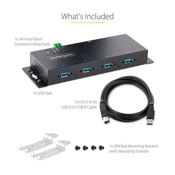 HUB INDUSTRIAL USB 3.0 DE 4 PUERTOS CONCENTRADOR USB-A - Image 10