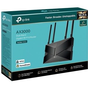 TP-Link Router WiFi 6 Gigabit ARCHER AX53 de doble banda AX3000, 2402 Mbps en 5 GHz y 574 Mbps en 2.4 GHz ROUTER WIFI 6 DOBLE BANDA GIGABIT AX3000
