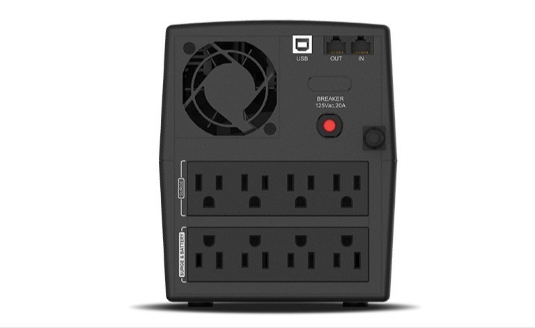 No-Break Smartbitt UPS de línea interactiva Ideal para Equipos Gaming ;Puerto USB para Monitoreo del UPS, Hasta 80 Minutos de Respaldo; 4 Contactos con Respaldo, Regulación y Supresión,4 contactos con Regulación y Supresión, Protección Telefónica, 1800 VA/900WATTS. NO-BREAK 1800VA/900 WATTS 8 CONTACTOS 6 CONTACTOS PO