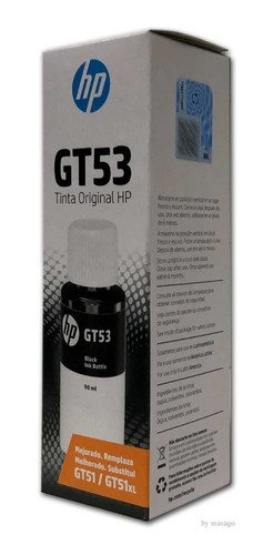HP INC BOTELLA TINTA NEGRO HP GT53 RENDIMIENTO 4000PAGS COMPATIBLE CON INK TANK 115, 315,410 TINTA CONTINUA BOTE TINTA GT53 NEGRO90ML 4.000 PAGS SMART TANK