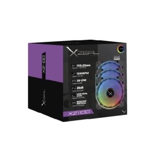 KIT Xzeal Gaming XZVE100B VENTILADORES XZEAL XZ1100 A RGB 120X25MM 1200 RPM