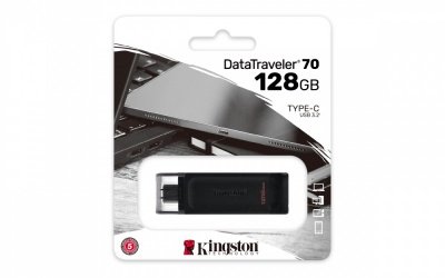 Kingston USB DataTraveler 70 128GB Tipo C 3.2 Gen 1 USB-C MEMORIA KINGSTON 128GB USB-C 3.2 GEN 1 DATATRAVELER 70