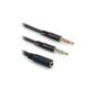 ADAPTADOR STEREO INY A 3.5 DUAL MACHO NEGRO BROBOTIX