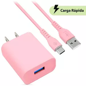 FASTCHARGE 6001332 CARGADOR COMBO Y CAB LE C 18W ROSA