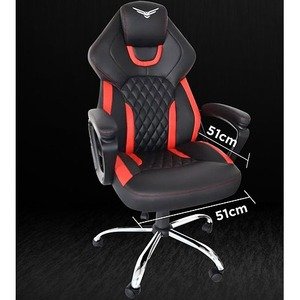 Sillón de Juego Naceb – Espuma, Cuero sintético PU, Metálico – Negro, Rojo SILLA TANK ROJO CON DESCANSA BRAZOS ACOJINADO