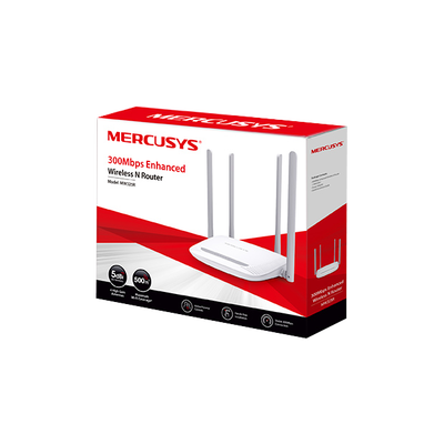 Mercusys Router Inalámbrico N de 300Mbps ROUTER MERCUSYS INALAMB N MEJORADO DE 300MBPS 4 ANTENAS