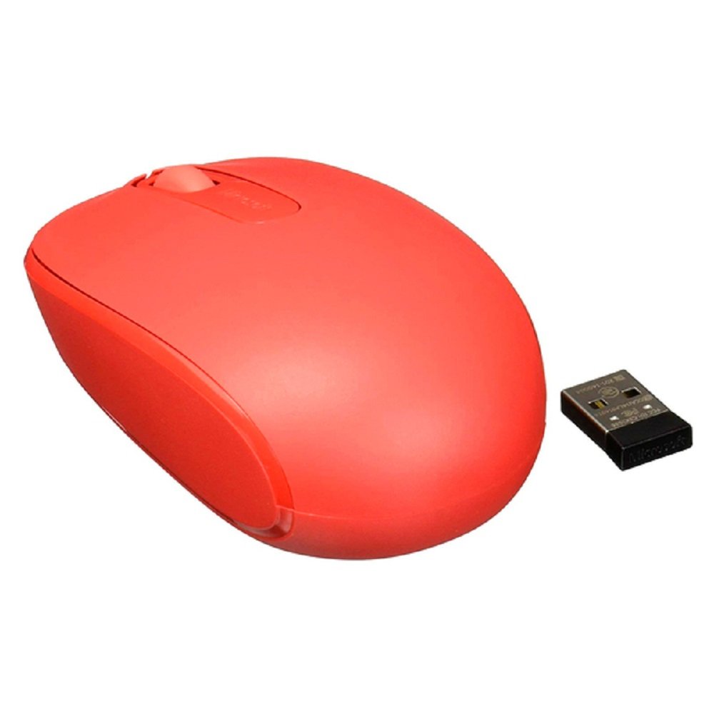 Microsoft Wireless Mobile Mouse 1850, Inalámbrico, USB, 1000DPI, Rojo