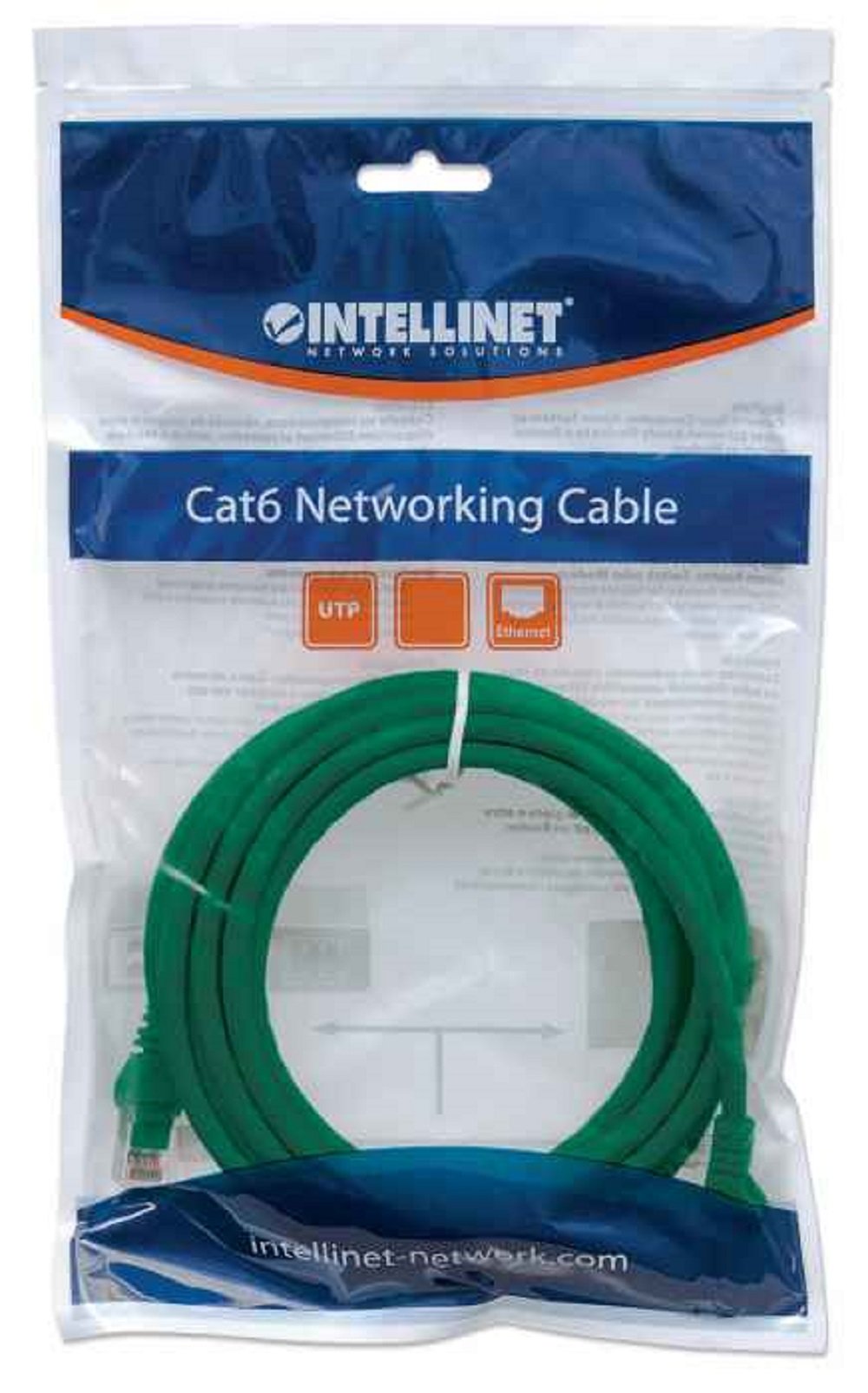 Intellinet Cable Patch Cat6 UTP RJ-45 Macho – RJ-45 Macho, 1 Metro, Verde