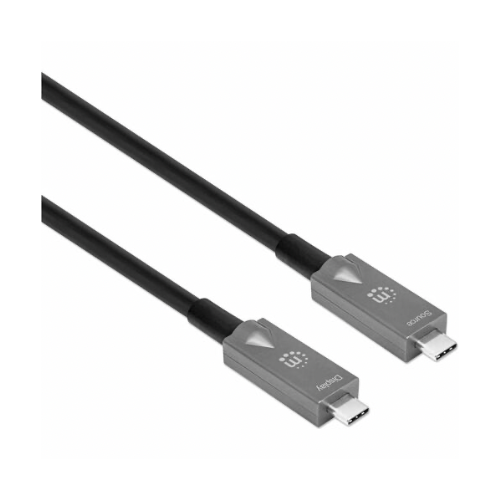 Cable USB-C optico activo USB 3.2 Gen 2 Tipo-C – SuperSpeed+ 7.50m Fibra óptica Cable Manhattan 356442 de red CABLE USB-C V3.2 C-C 7.5M 10GBPS 60W