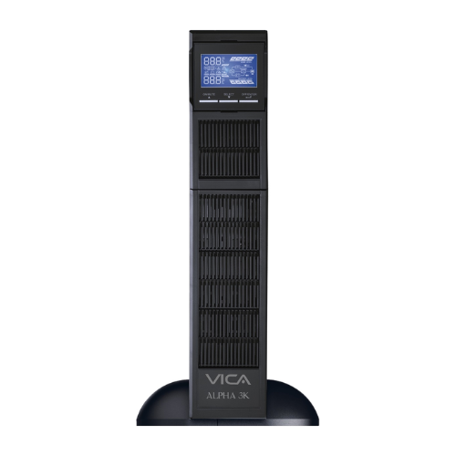 VICA UPS ONLINE ALPHA 3K 220V, capacidad 3000VA / 3000W, Diseño Rack/Torre, doble conversión en línea con factor de potencia unitario, Pantalla LCD, Software de monitoreo, Puertos de comunicación SNMP/USB/RS-232, Puerto RJ45, Clavija Nema L5-30P, 8 Tomas NEMA 5-20R con supresor de picos, reguladas y respaldadas, 1 toma NEMA L5-30R, se puede agregar Banco de Baterías Adicional (opcional), Amplio rango de voltaje (55-150 VCA), Frecuencia 50/60 Hz, Tomas de salida programables, Operación en modo ECO para ahorro de energía, Alta capacidad de sobrecarga, Rango de voltaje de salida seleccionable: 208-240VCA, Tarjeta SNMP (Opcional). Los equipos de Alpha 3K utilizan un NEMA L5-30P y va conectado a un NEMA L5-30R (en pared) debido al amperaje que manejan estos equipos no se recomienda el uso de adaptadores esto por seguridad. 2 años de garantía en partes, 1 año de garantía en baterías. UPS ONLINE 3000VA/3000W MONOFASICO 8 MAS 1 TOMA
