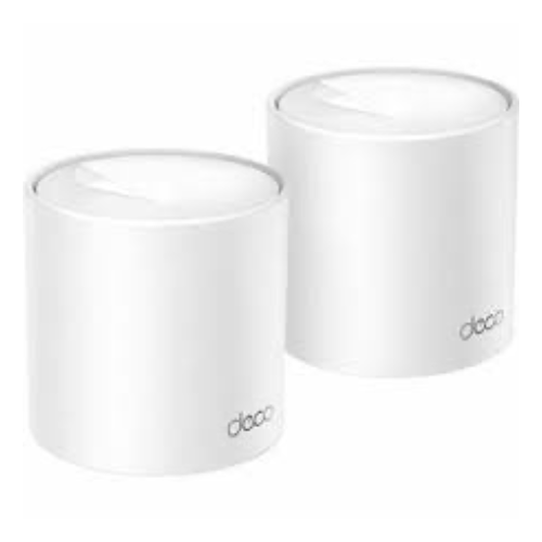 TP-Link Deco X10 Wi-Fi 6 IEEE 802.11 a/b/g/n/ac/ax Ethernet Router inalámbrico – Banda dual – 2.40GHz Banda ISM – 5GHz Banda UNII – 2 x Antena(2 x Interno) – 192MB/s Velocidad Inalámbrica – 1 x Puerto DECO X10(2-PACK) de red – 1 x Broadband Port – Gigabit Ethernet AX1500 WHOLE HOME MESH WI-FI 6 SYSTEM (2-PACK)