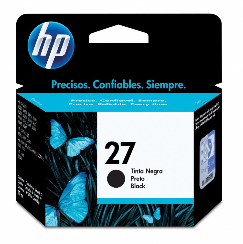 Cartucho de Tinta HP 27 Negro, 280 Páginas Original *Fecha Caducada