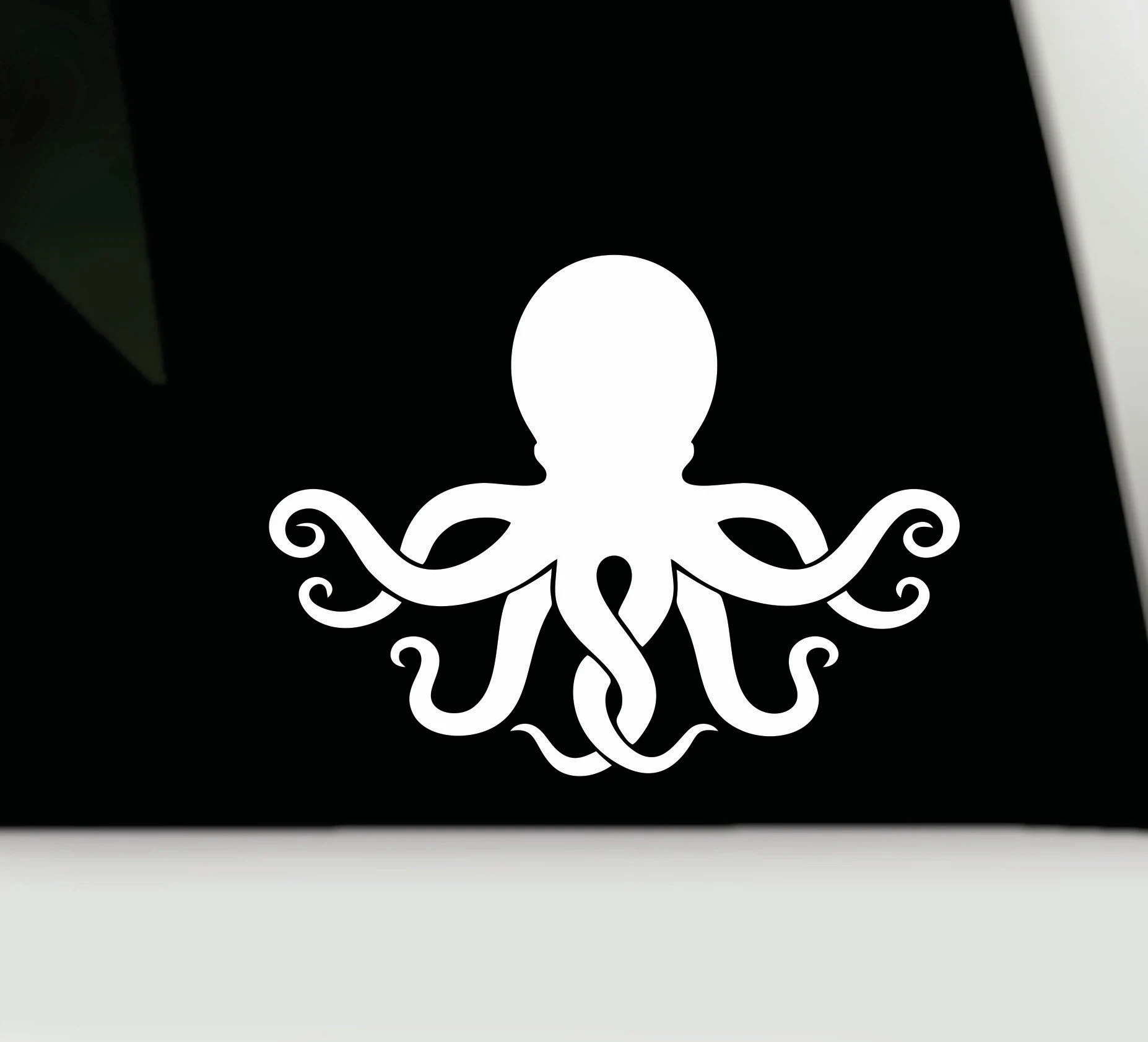 Vinil blanco octupus blanco sin adhesivo para las superficies lisas