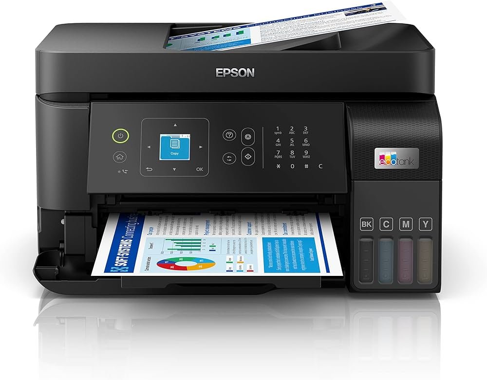 Impresora Multifuncional Epson EcoTank L5590, Color, Inyección de Tinta, Tanque de Tinta, Inalámbrico *Usada con Golpe Estetico