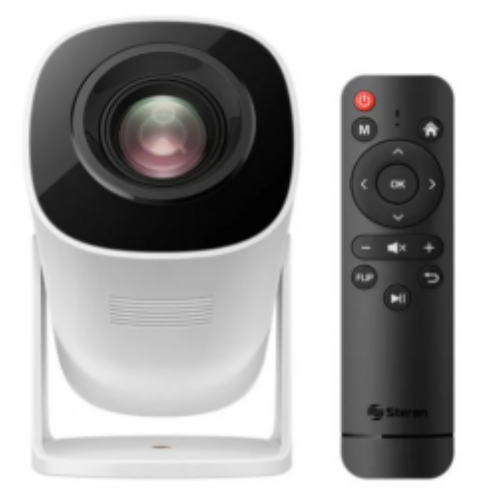 Proyector Steren PRO-260 LED, 1280×720 HD, 110 lúmenes ANSI, con Bocinas, Blanco
