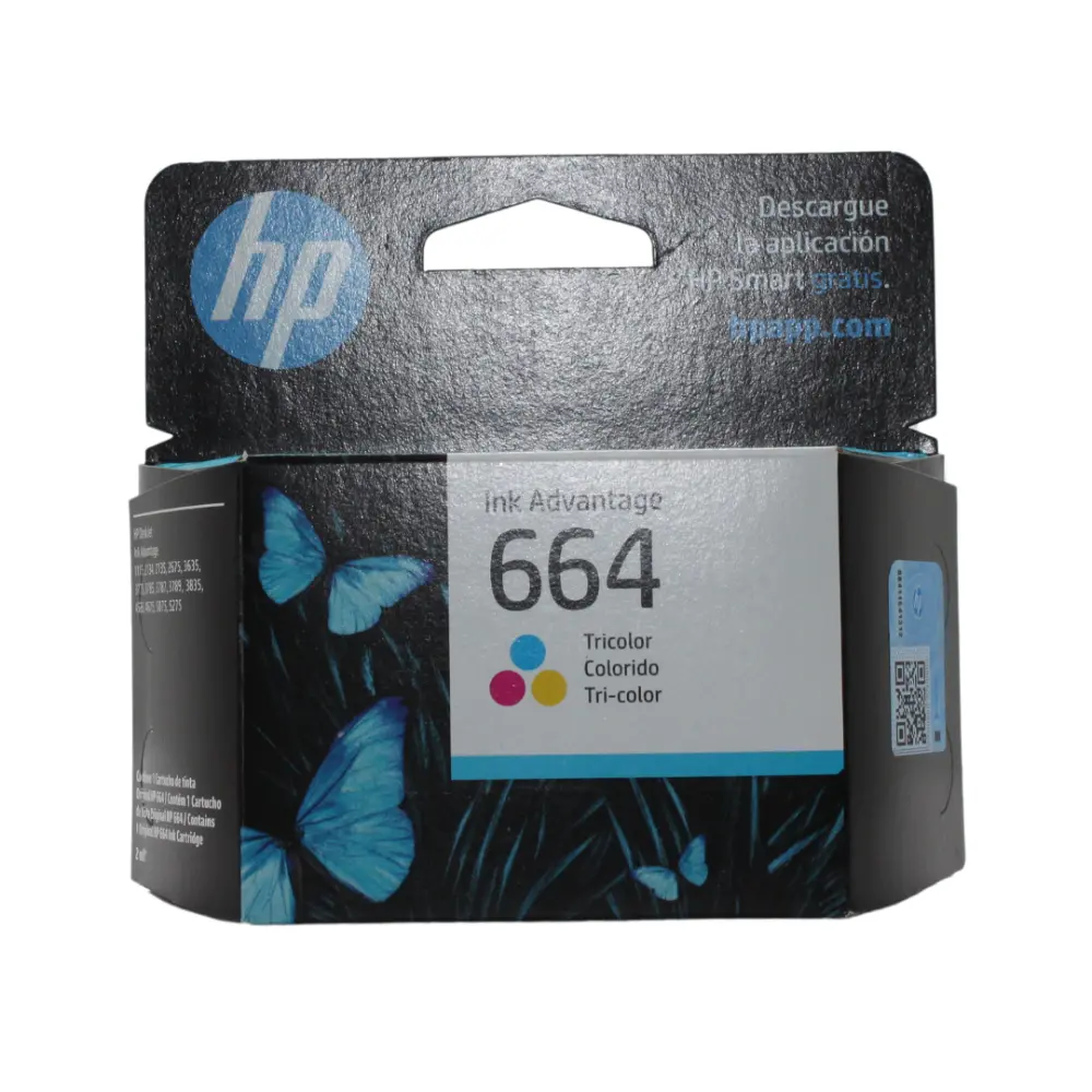 Cartucho de Tinta HP 664 (F6V28AL) Tricolor, Original *Fecha Pasada