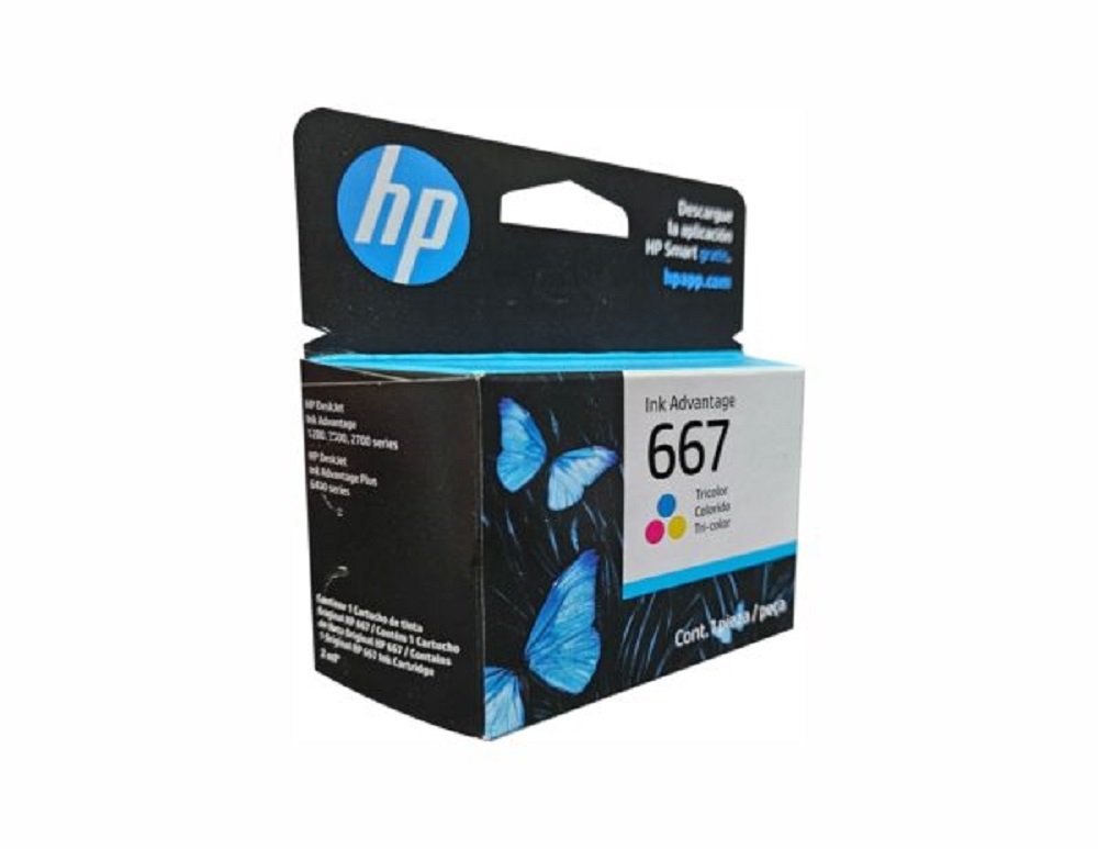 Cartucho de Tinta HP 667 (3YM78AL) Tricolor, Original *Fecha Pasada
