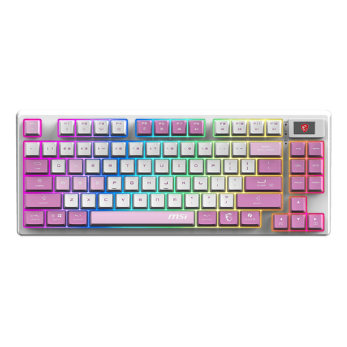 TECLADO MSI FORGE GK600 TKL W VIOLET US MECANICO LINEAR USB2 BLUETOOTH FORGE GK600 TKL W VIOLET US